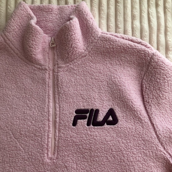 Fila Pink Sherpa Teddy Jacket - Picture 3 of 4